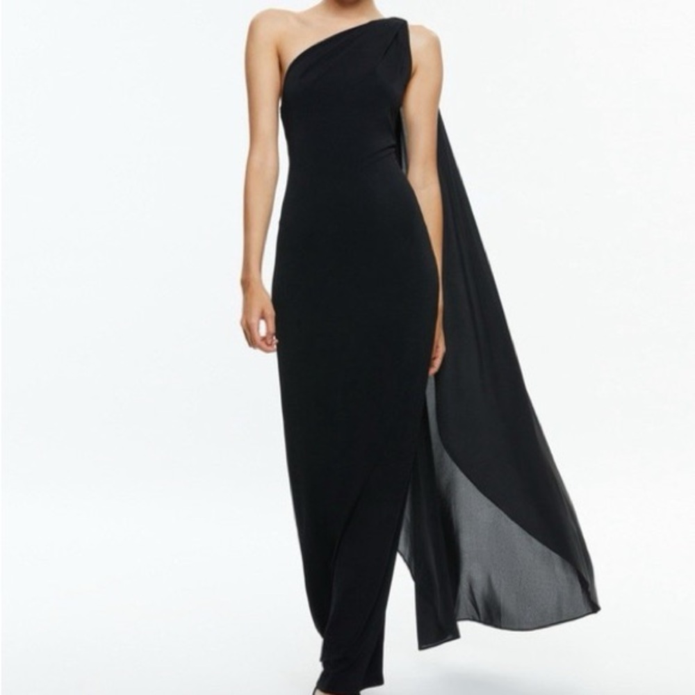 Sexy & Sophisticated Elegance Black One-Shoulder Evening/Bridesmaid/Party Dress